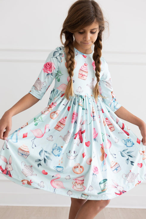 wonderland-3-4-sleeve-pocket-twirl-dress Mila &  Rose - Sophia's Style--45783--6